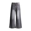 Roupa Feminina de Seda Laranja # Jeans Wide Leg Retrô Cinza Mocha Feminino 2025 Novo Calça de Cintura Alta Reta Solta que Arrasa o Chão