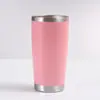 Taza de Acero Inoxidable para Coche para Exteriores Transfronteriza de 20 oz, Taza Termo de Cerveza de Doble Capa con Tapa, Taza Grande de Hielo Simple