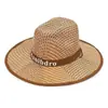 Sombrero de paja de verano para hombre sombrero de sol de ala ancha sombrero con protección solar sombrero de sol para exteriores de ala grande sombrero de pesca sombrero de playa casual