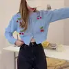 Suéter Dulce de Cereza Estilo Nuevo Primavera y Otoño 2026 para Mujer, Cárdigan Corto de Punto Holgado Estilo Coreano, Popular en Europa y América