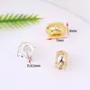Cor Dourada 18K Conserva Cor Micro-Incrustado Zircônia Colorida Espaçador de Roda Contas Soltas Pulseira de Contas DIY Colar Acessórios de Joias