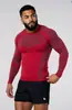 YOUNGLA Nova Roupa Fitness Treinador Esportiva Camiseta de Manga Longa Masculina Justa Alta Elasticidade Roupas de Treinamento Roupa Fitness