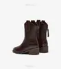 Botas de Caballero con Punta Aguda y Tacón Grueso para Mujer 2026 Otoño/Invierno Nuevas de Tacón Bajo Suela Suave Versátiles Retro Botas Cortas Martin para Mujer