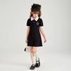 Moda Feminina Estilo College Gola Polo Vestido de Coração Estilo Novo de Verão Vestido de Verão Elegante de Manga Curta