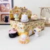 Meow Meow Pequeño Quemador de Incienso Caja Sorpresa Animal Adorno de Escritorio Figura de Mascota Linda Manualidad de Resina Pequeño Quemador de Aromaterapia