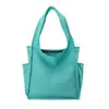 Bolsa Tote Dobrável Simples Transfronteiriça, Bolsa de Compras Portátil Casual de Grande Capacidade, Bolsa de Ombro Leve de Grande Capacidade