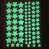 YG908 Combinación Estrella Luna Pegatinas de Pared Luminosas Habitación Infantil Dormitorio Pegatinas Luminosas Punto de Meteoro Pegatinas Fluorescentes