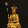 Latón Ksitigarbha Bodhisattva Ksitigarbha Bodhisattva Ksitigarbha Bodhisattva Estatua para el Hogar Salsa Tres Santos Adornos de Bronce Tamaño Grande