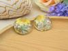 Fuguang Resina Oval Cuadrado Liso Pieza Flor Seca Epoxi Pendientes Collar Parche Accesorios para Joyería DIY Colgante al por Mayor
