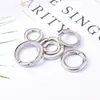 Hebilla de Anillo Acero Inoxidable 304 Hebilla Abierta Plana Anillo Accesorios de Ferretería para Equipaje Hebilla de Resorte Llavero de Acero de Titanio DIY