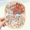 Jogo de Livro 3D Grande Formato Estilo Livro Vermelho Onde Eu Inverti o Roteiro para um Cenário de Casamento por Substituição, Adesivos Criativos DIY de Micro-Cenário para Alívio do Estresse