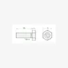 PAX01-M8 M10 M12-L5 L10 L15 Parafuso Sextavado Externo com Furo Passante Rosca Fina Parafuso de Ajuste Oco