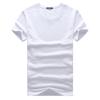 Camiseta masculina de manga curta, cor sólida, verão, algodão, estudante, branca, meia manga, moda, gola redonda, camisa de fundo, rosto limpo, moda t