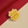 Adesivo de Moeda de Ouro Lótus Dourado Ouro Puro 999 Lótus Traz Riqueza e Boa Sorte Adesivo para Celular Lótus Presentes Físicos para Clientes