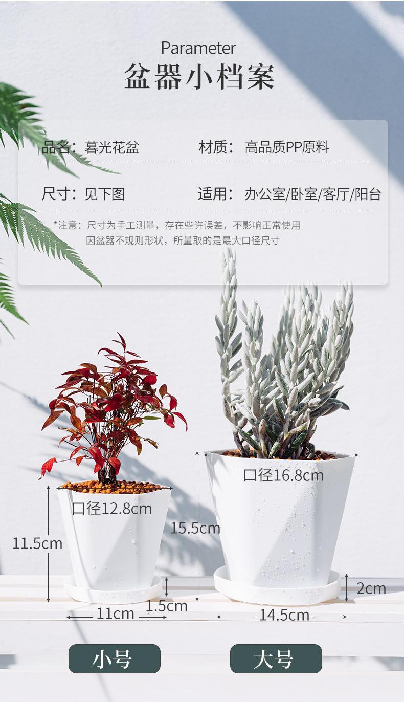 北欧简约塑料创意个性树脂加厚小加仑家用盆栽绿萝特价