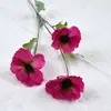 Nueva simulación de alta gama de flor de Anémona flocado Anémona decoraciones para el hogar de interior adornos amapola flor artificial