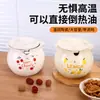 Pote de Cerâmica Doméstico com Duas Alças para Banha com Tampa, Recipiente Resistente a Altas Temperaturas para Armazenamento de Óleo, Pote de Cozinha para Banha e Óleo de Gergelim