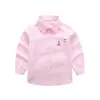 Camisa de Manga Comprida para Meninos, Novo Modelo de Outono, Venda Direta da Fábrica para Crianças Pequenas, Camisa Casual de Primavera e Outono, Camisa de Manga Comprida Infantil