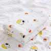 Manta Infantil, Toalla de Baño para Bebé, Algodón Puro al por Mayor, Gasa de Seis Capas, Colcha de Bebé Suave y Absorbente de Verano con Dibujos