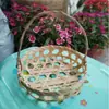 Tofu de Leche Decoración Tejida de Bambú Cesta de Bambú Cesta para Douhua Cesta de Bambú Bandeja para Postres y Té de Leche Cesta de Bambú Gelatina de Hielo Bandeja para Pasteles Cesta de Mano
