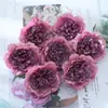 Cabeças de flores de peônia artificiais de 10 cm, flores de seda para decoração de casamento, arranjos florais realistas para a temporada de formatura