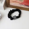 Diadema Casual Nueva Coreana con Estampado de Leopardo para Mujer Goma para Recoger Cola de Caballo Retro Café Cuerda para el Cabello Accesorios Cuadrados para el Cabello