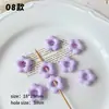 DIY Contas Florzinhas Acrílicas Coloridas Contas Soltas Flor de Cinco Pétalas DIY Acessórios para Joias com Contas Material Multicor Fofo