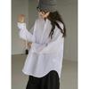 Lufu Otoño Nuevo Estilo Coreano estilo blogger moderno simple camisa de solapa perfil holgado adelgazante top casual para mujer