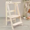 Escritorio de Aprendizaje y Juego Transfronterizo Tablero de Escritura Ajustable y Mesa de Cocina Silla Taburete Traje Multifuncional Juguete de Madera
