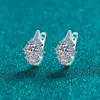 Pendientes Xindeyi de Plata de Ley S925 con Moissanita para Mujer Pendientes en Forma de U Pendientes de Moda de Gama Alta Versátiles para el Uso Diario