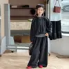 Conjunto de Sudadera para Niñas Otoño e Invierno 2026 Nuevo Casual Estilo Coreano para Niñas Mayores, Sudadera con Cuello Alto y Pantalones de Pierna Ancha Modernos