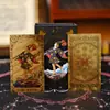 12*7 cartas de tarot con lámina dorada, alto valor estético, impermeables, edición de coleccionista, adecuadas para principiantes, Tarot Wiedt clásico de 80 cartas
