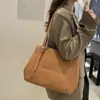 Bolsa Tote de Luxo de Nicho para Mulheres, Bolsa de Ombro Grande para o Dia a Dia, Couro Bovino de Primeira Camada Togo, Bolsa de Mão Versátil Casual