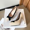 Sapatos Femininos Bico Fino Salto Agulha, Sapatos de Salto Alto Retro Francês para Calçar, Sapatos Elegantes da Moda, Plataforma Impermeável, Comércio Exterior Transfronteiriço