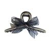 Horquilla de Lazo con Incrustaciones de Diamantes de Imitación, Hilo de Seda Estilo Nuevo Japonés y Coreano, Pinza para el Cabello de Garra, Pinza de Tiburón, Grande, Elegante, Agarre para el Cabello
