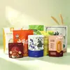 Bolsas Doypack personalizadas por el fabricante con cierre de cremallera, empaques de papel de aluminio para frutos secos, bolsas autoadhesivas engrosadas a prueba de humedad, bolsas selladoras para té y alimentos
