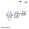 Brincos de Prata Esterlina S925 Mais Vendidos no Exterior com Pedras Moissanite Brilhantes em Formato de Floco de Neve, Customização OEM, Sensação de Alto Padrão, Venda Direta da Fábrica