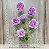 Ramo de Peonías Artificiales Minimalista Moderno para Decoración de Fondo de Hogar y Boda, Arreglo de Flores Falsas para Venta al por Mayor de Bodas y Hoteles