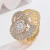 Comércio Exterior Mais Vendido Pulseira de Relógio Feminina Cravejada com Diamantes Relógio para Estudante Feminina Moda Temperamento Coração Estrelado