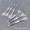 Nova escova de máscara de silicone de cabeça dupla cabeça de escova macia portátil única filme flash sombra para olhos Halo pincel lama filme ferramenta de spa