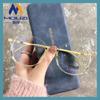 Gafas TR90 redondas retro para mujer, con montura transparente y antiluz azul, estilo coreano, planas y adelgazantes, con miopía.