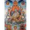 Pintura de Parede Thangka Réplica Pintada à Mão da Tara Verde, Bodhisattva Protetora Feminina para Crianças, Estátua de Buda do Xizang, Pintura Decorativa da Tara Branca