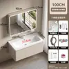 Gabinetes de Baño Combinados de Aleación de Aluminio Tipo Panal Lavabo Integrado de Cerámica Inodoro Lavabo de Forma Redonda con Arco Lavabo