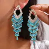 Pendientes Cuadrados con Borla, Tachuelas Plateadas y Circonita Diamante, Simples, Modernos, Exquisitos, Elegantes, Lujo Ligero, Pendientes de Alta Gama para Mujer