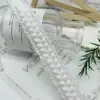 Vestido de Seda de Vidro Preto e Branco Decorado com Renda Acessórios de Punho DIY Acessórios Pequeno Laço de Renda Perfumada Acessórios