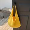 Nova Bolsa de Malha Tricotada Tendência Estilo Ins Outono Grande Capacidade Estilo Preguiçoso Ombro Único Grande Capacidade Bolsa Tricotada