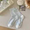 Calcetines holgados de algodón puro para mujer, calcetines de media pantorrilla con lazo para todas las estaciones, algodón de Xinjiang, antibacterianos, resistentes al olor, anti-pilling, calcetines largos blancos