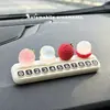 Placa de número de teléfono para coche, todo va bien, placa de número de aparcamiento temporal, decoración creativa para coche con diseño de lichi luminoso