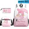 3D Novo Produto Impresso Periférico Sanrio MeloDy Mochila Bolsa Escolar Estojo de Lápis Bolsa de Ombro Conjunto de Três Peças