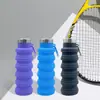 Copo de água dobrável de silicone de grau alimentício, garrafa de água para esportes de ciclismo, copo de água esportivo dobrável para viagens ao ar livre, inquebrável